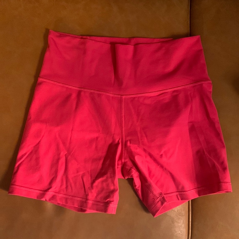 Lululemon pink biker shorts size 8